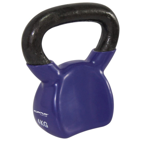 Tunturi Vinyl Kettlebell 4kg, Purple